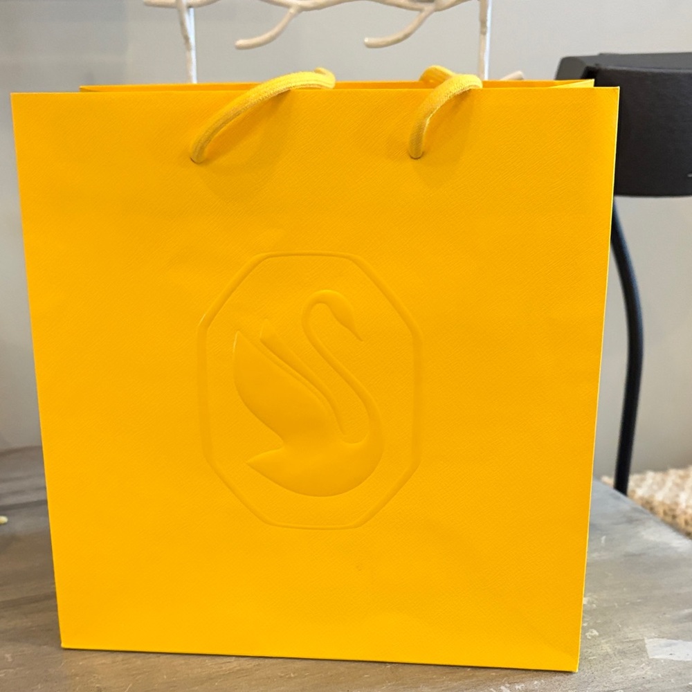 Swarovski Yellow Swan Logo Gift Bag